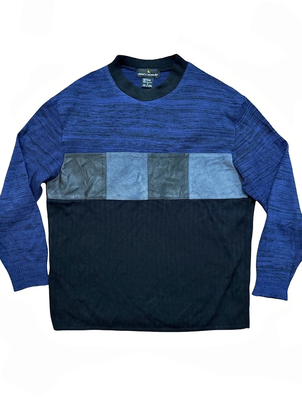 Vintage 90’s Stacy Adams Men’s Long Sleeve Color Block Shirt Size M Hip Hop R&B